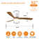 52 inch White Wood Ceiling Fans with Lights and Remote, Modern Flush Mount Low Profile Ceiling Fan with Light, 6 Speed, Reversible DC Motor, for Bedroom/Outdoor/Farmhouse/Patios