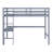 High Wood Loft Bed, With Safety Guardrail, Built-In Desk, Ladder-249197924