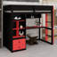 Lit mezzanine avec bureau, armoire et éclairage contrôlé par application pour les configurations de jeu-1145186379-1145186382