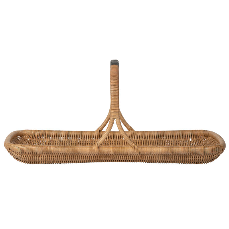 Panier en osier de légumes et de fleurs Folsom, Brun / Noir, 29,5 po x 16 po