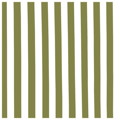 Toile tendue à rayures verticales olive en plusieurs tailles