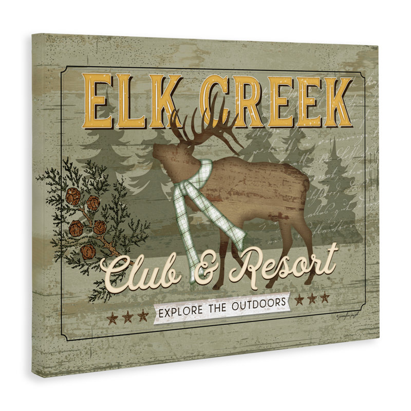Art mural sur toile Elk Creek Club Resort, design par Jennifer Pugh, H 16 po x l 20 po