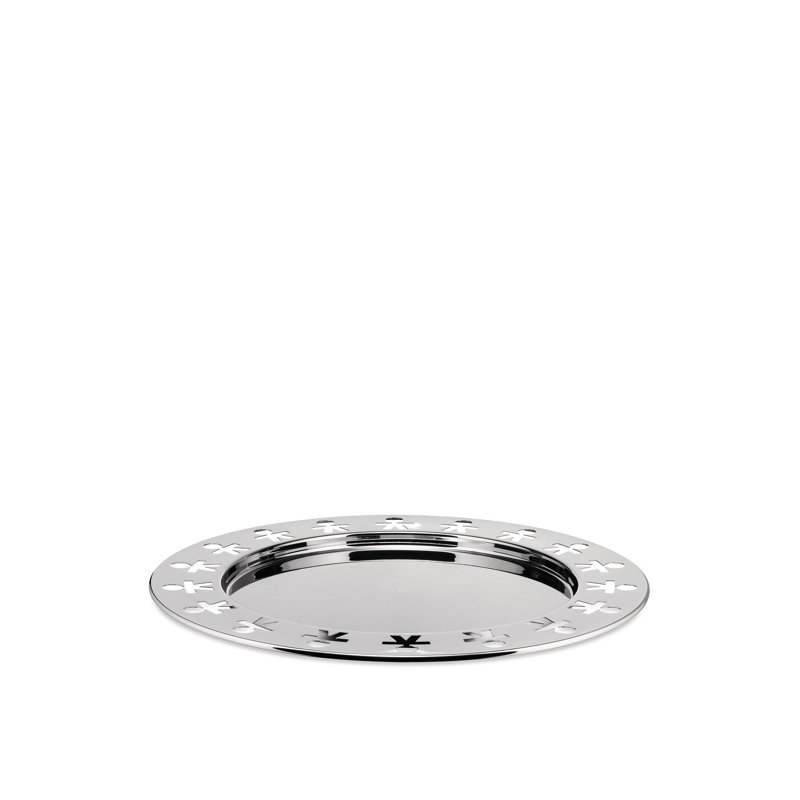 Girotondo Round Tray, Silver