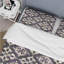 Ensemble de housse de couette beige et mauve à motif floral Glam Tiles II-109147227