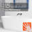 67" Freestanding Soaking Acrylic Bathtub