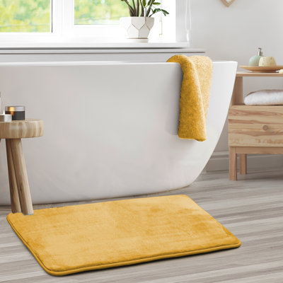 Ensemble de tapis de bain en mousse viscoélastique ultra doux et absorbant avec envers antidérapant