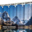 Magnifique rideau de douche Andes Mountain Scenery Wilderness America avec 12 crochets-1276931912