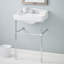 Cheviot Products Essex 24" Console Bathroom Sink with Overflow & Metal Base-1627047872-1627047885