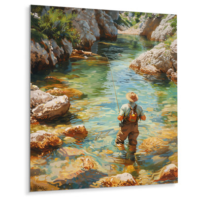 River Trout Fishing In The Mountains II - Hunting & Fishing Wall Art