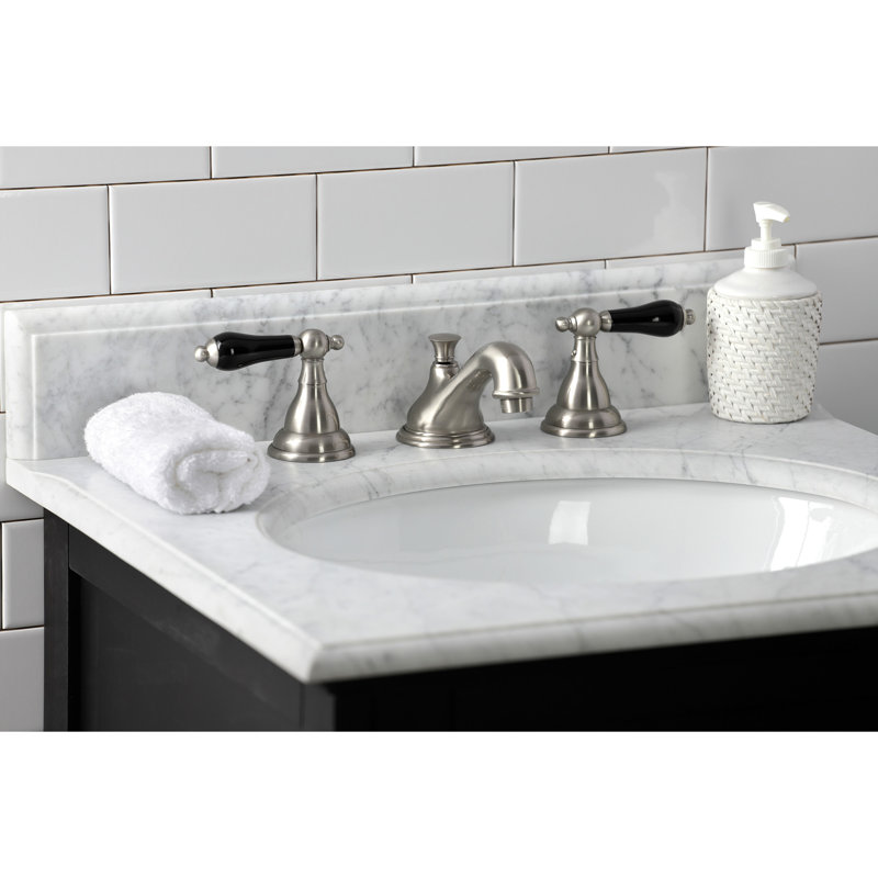 Robinet de salle de bain espacé avec ensemble de drain Duchess, Nickel brossé