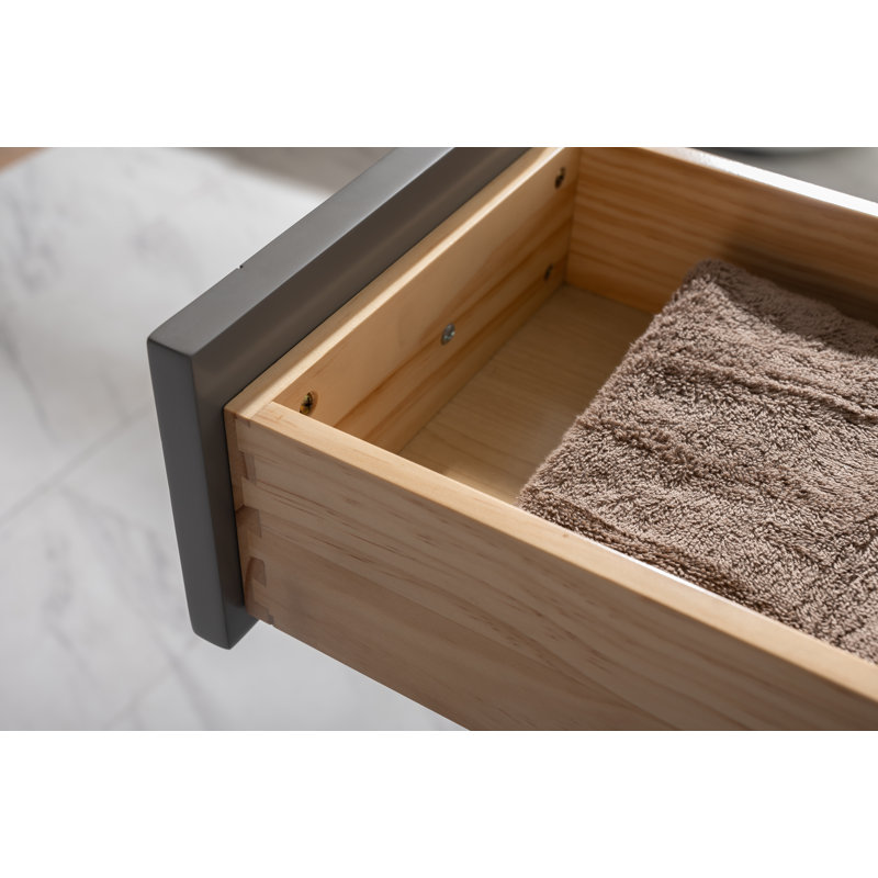 Ensemble de meuble-lavabo double 72 po Zoila, Grey