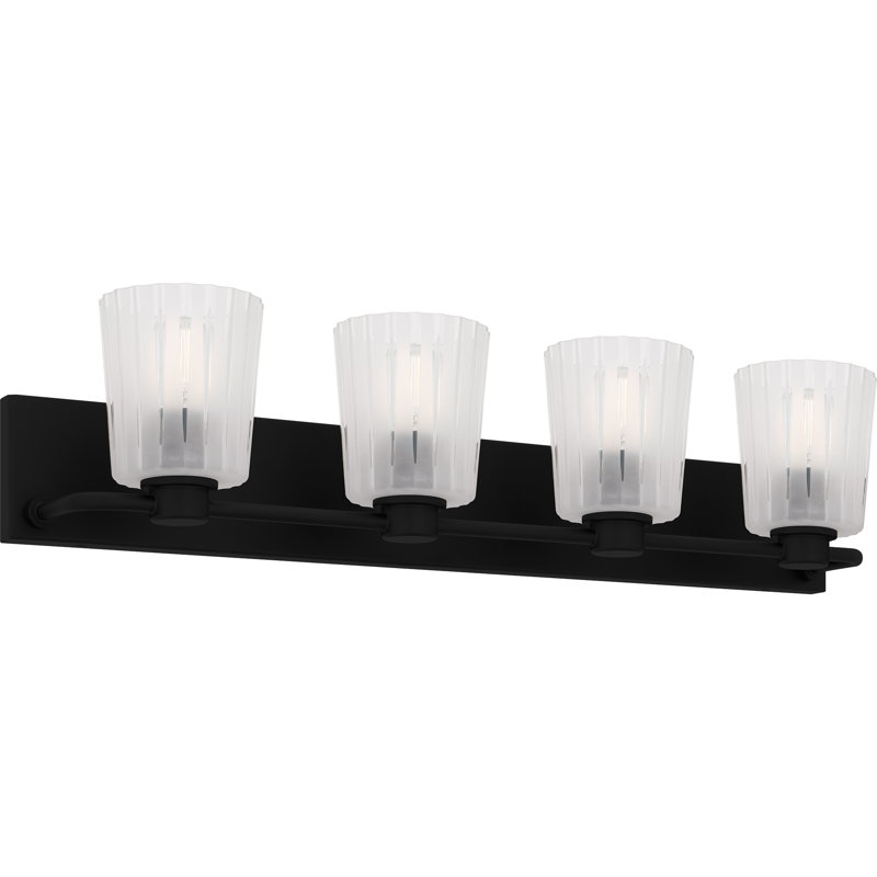 Alkis 4-Light Matte Black Bath Light