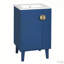 Meuble-lavabo de 20 po de style français avec lavabo en céramique, porte à fermeture douce et poignées en demi-lune élégantes, idéal pour les petites salles de bain-759351143