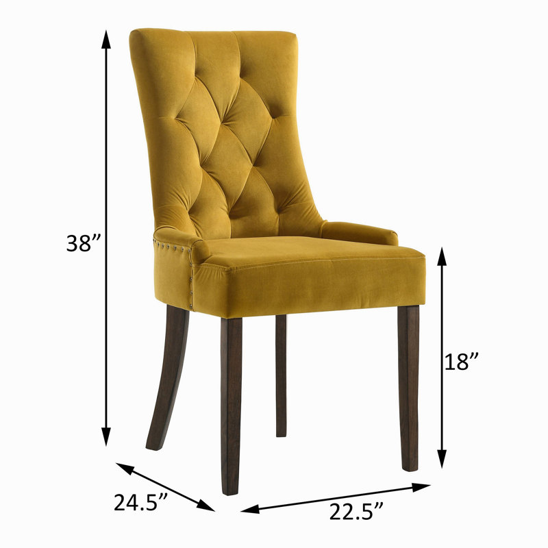 Ensemble de 2 chaises capitonnées à dossier