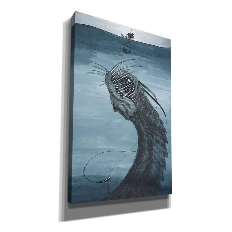 «Bait» par Avery Multers, art mural sur toile, H 40 po x l 20 po x P 1,5 po