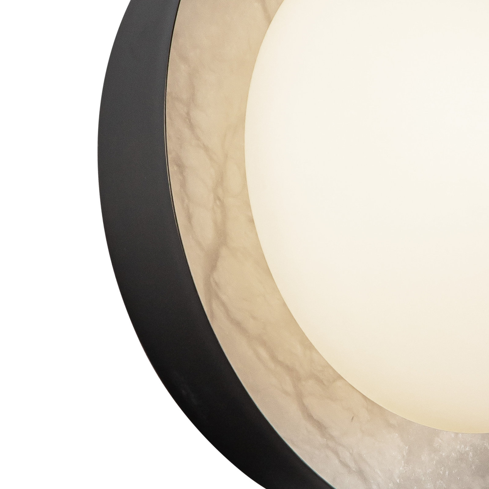 Alonso Single Alabaster Dimmable Bath Sconce, Urban Bronze