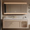 Armoire de salle de bain de style rétro français minimaliste.