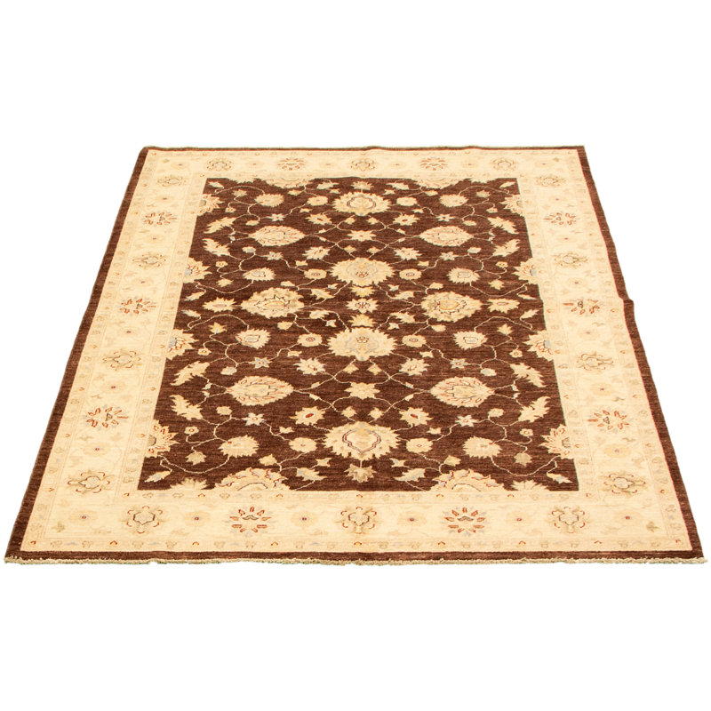 Tapis décoratif en laine noué à la main de conception unique noué à la main New Age 5 pi 6 po x 7 pi 9 po