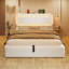 Boucle Ottoman Hydraulic Storage Bed with Smart RGB LED Light & Charging Station, USB and Type - C Ports-63056540