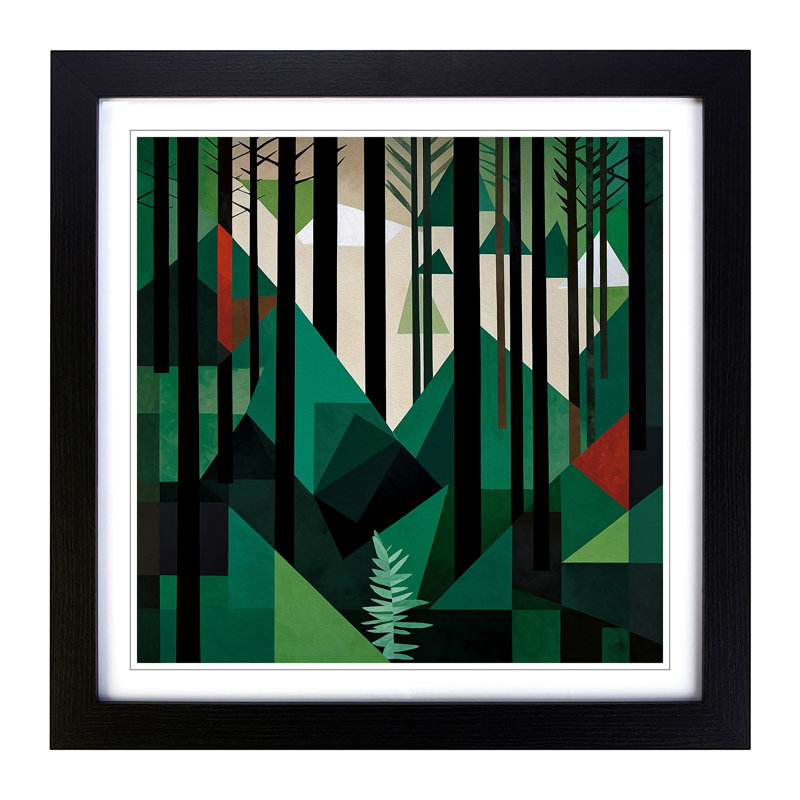 Single Picture Frame Print on Wood, Black