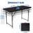 4FT Folding Table HDPE Foldable Table with Carrying Handle 3 Adjustable Height Metal Frame Support Up to 400LB Portable for Picnic Camping Party Indoor & Outdoor Use,  Black-138222968-138222966