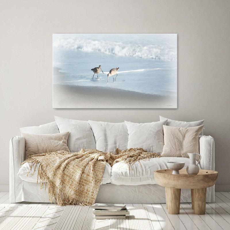 "Sandpipers I" par Rhonda Addison, reproduction sur toile, H 18 po x l 30 po x P 1 po