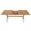 Table de salle à manger d'extérieur extensible 60 po à 76 po en bois d'acacia rustique avec pieds en forme de X Sullivan