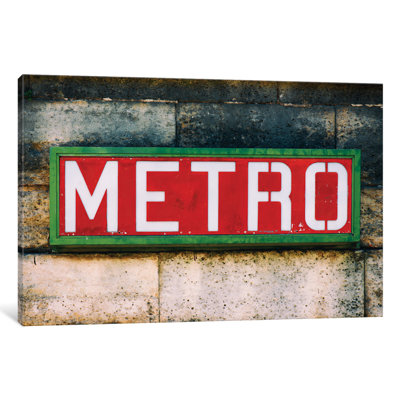 « paris metro i », art textuel sur toile tendue