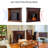 Asheli Fireplace Mantel Package Wooden Surround Firebox TV Stand Free Standing Asheli Fireplace Heater,750W-1500W-935841603