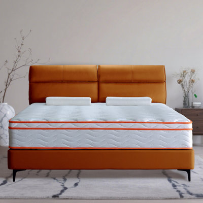 Matelas hybride 10 po dans une boîte, ressorts ensachés individuels, matelas à fermeté moyenne ferme avec mousse Certipur