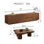 Ensemble de meuble télé de style Mid-Century en noyer moderne avec table basse Cloud, console multimédia 79 po avec rangement, table basse en bois de 48,4 po pour le salon