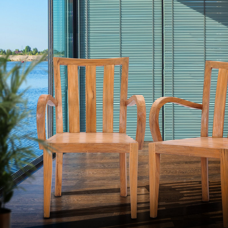 Chanelle Outdoor Teak Dining Armchair