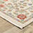 Oriental Machine Woven Beige/Pink Wool and Nylon Blend Area Rug-1850094301