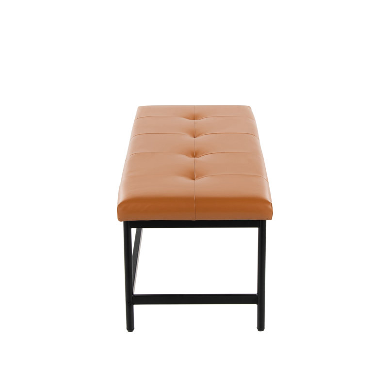 Brieon Faux Leather Bench, Camel