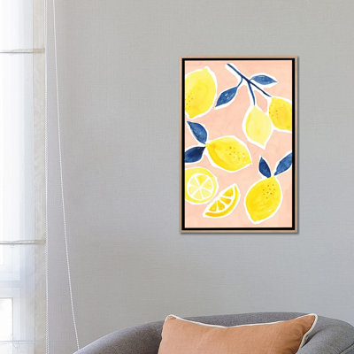 «Lemon Love I», reproduction d'art sur toile encadrée