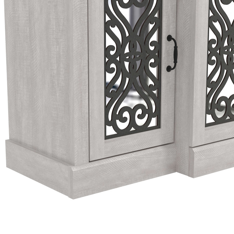Ariba Transitional Sideboard Set Of 2, Dusty Gray Oak