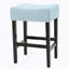 Ensemble de 2 tabourets de bar à hauteur de comptoir en cuir 26,75 po, bleu clair
