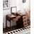Solid Wood Clamshell Multi-Functional Storage Cabinet Integrated Makeup Table