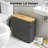 Bathroom Toilet Paper Storage Basket With Lid, Freestanding Organizer With Bamboo Frame, Fabric Bin For Bathroom Storage And Organization