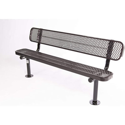 Banc COATEDOUTDOORFURNITURE, brun, extensible, 1,83 m, avec dossier, finition surface