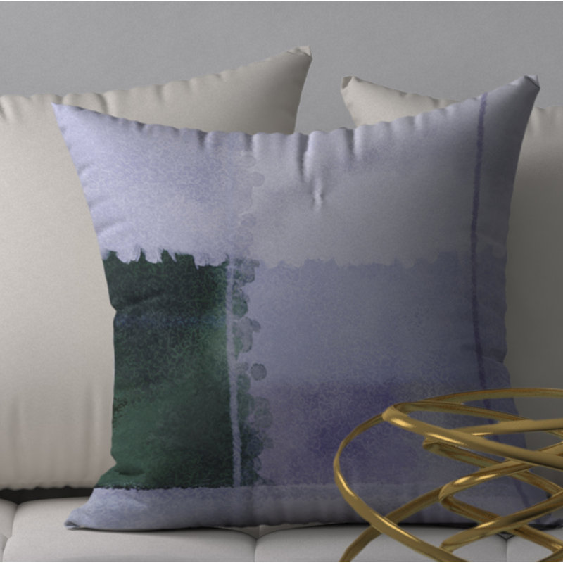 Housse de coussin décorative carrée à trempe simple et insert, 18" x 18"