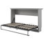 Lit escamotable simple avec armoire, lit escamotable mural compact pour les petites chambres, gris-520060188