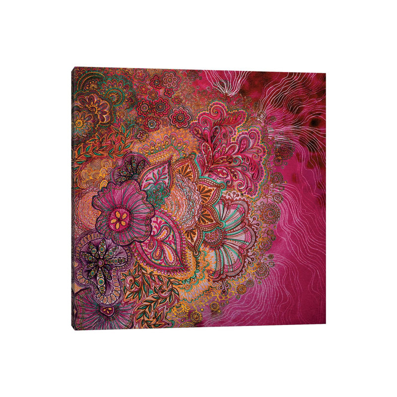 Flourish Berry 1 Piece Wrapped Canvas Painting, 45.72 cm H x 45.72 cm W x 1.91 cm D