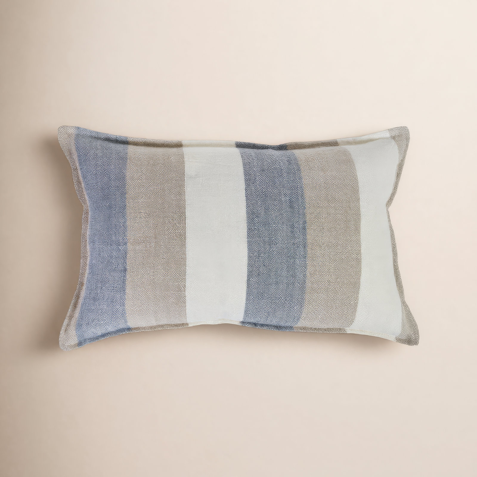 Monterey Striped Linen Throw Pillow, 14" x 24", Rectangular