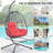 Modern Design Patio Chair With Stand - 100% Hand Woven Modern, Soft, Waterproof For Bedroom, Living Room, Balcony Outdoors Handcrafted Hanging-1444679295