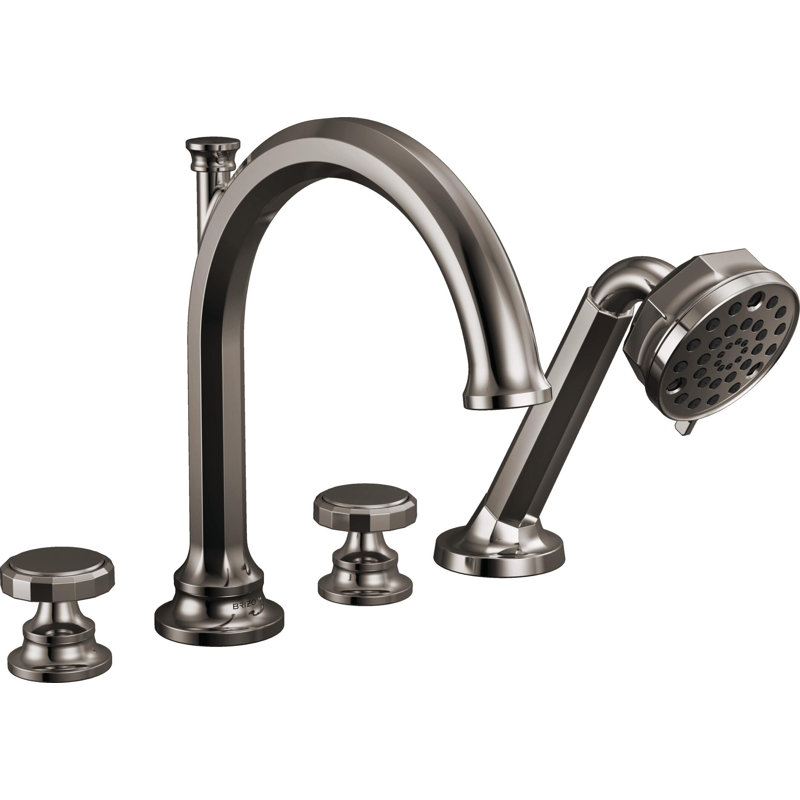 Beauclere™ Roman Tub Faucet With Handshower, Lever Handle, Brilliance Polished Nickel