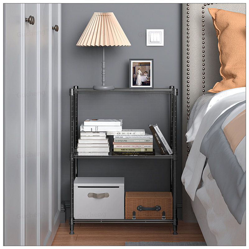 Étagère de rangement en fil métallique durable à 3 niveaux, organisateur réglable et polyvalent pour la maison, la cuisine et le bureau