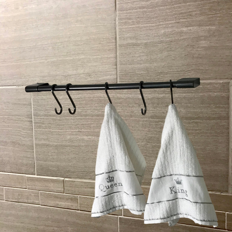 Barre à serviettes murale 24,25", Gris acier