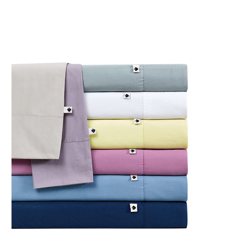 Sheet Set, Ruffled Pansy, Twin Sheet Set + Fitted Sheet + 1 Pillowcase