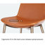 Chaise de salle à manger moderne et simple en cuir et métal